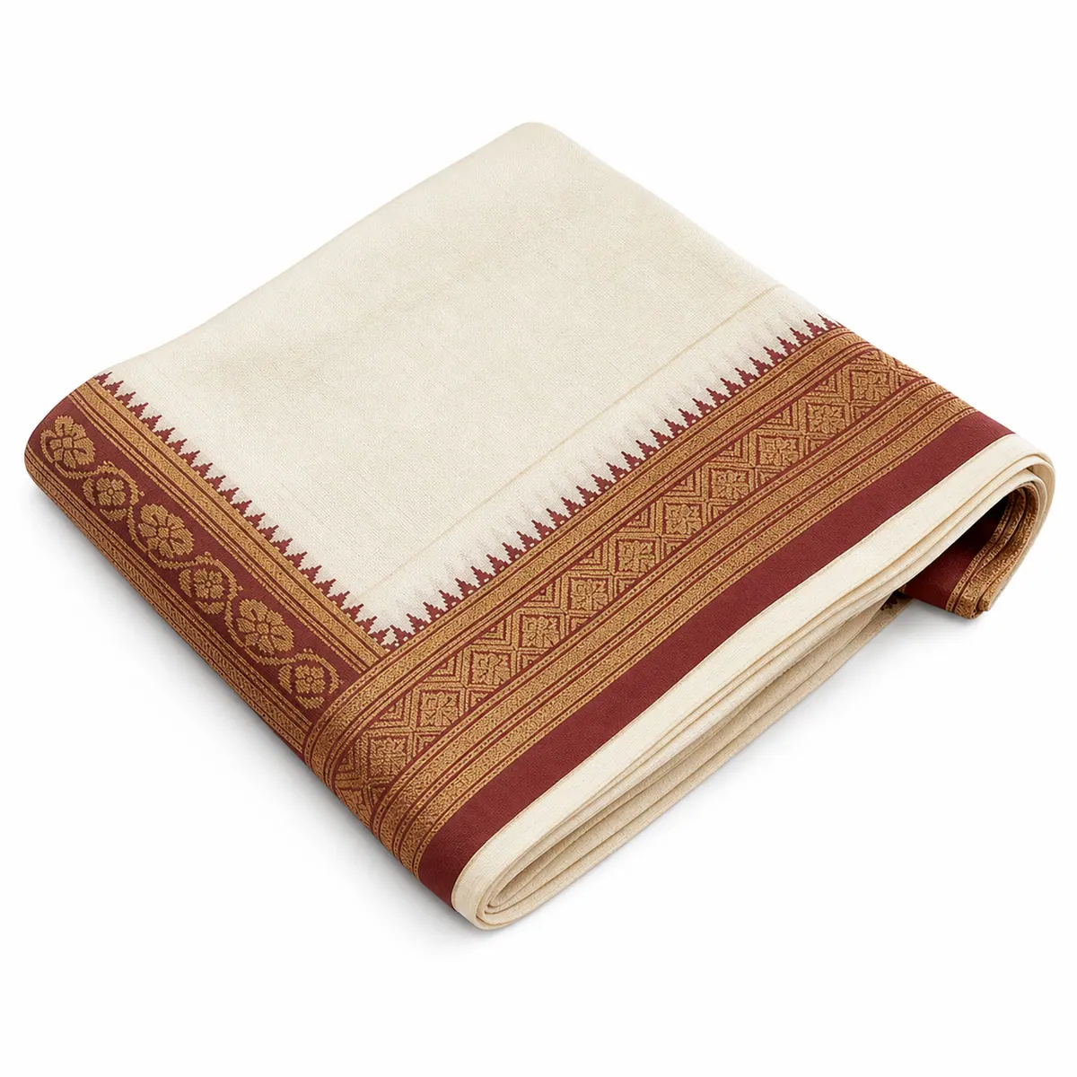 Printed antarpat and ceremony stationery on a white studio background