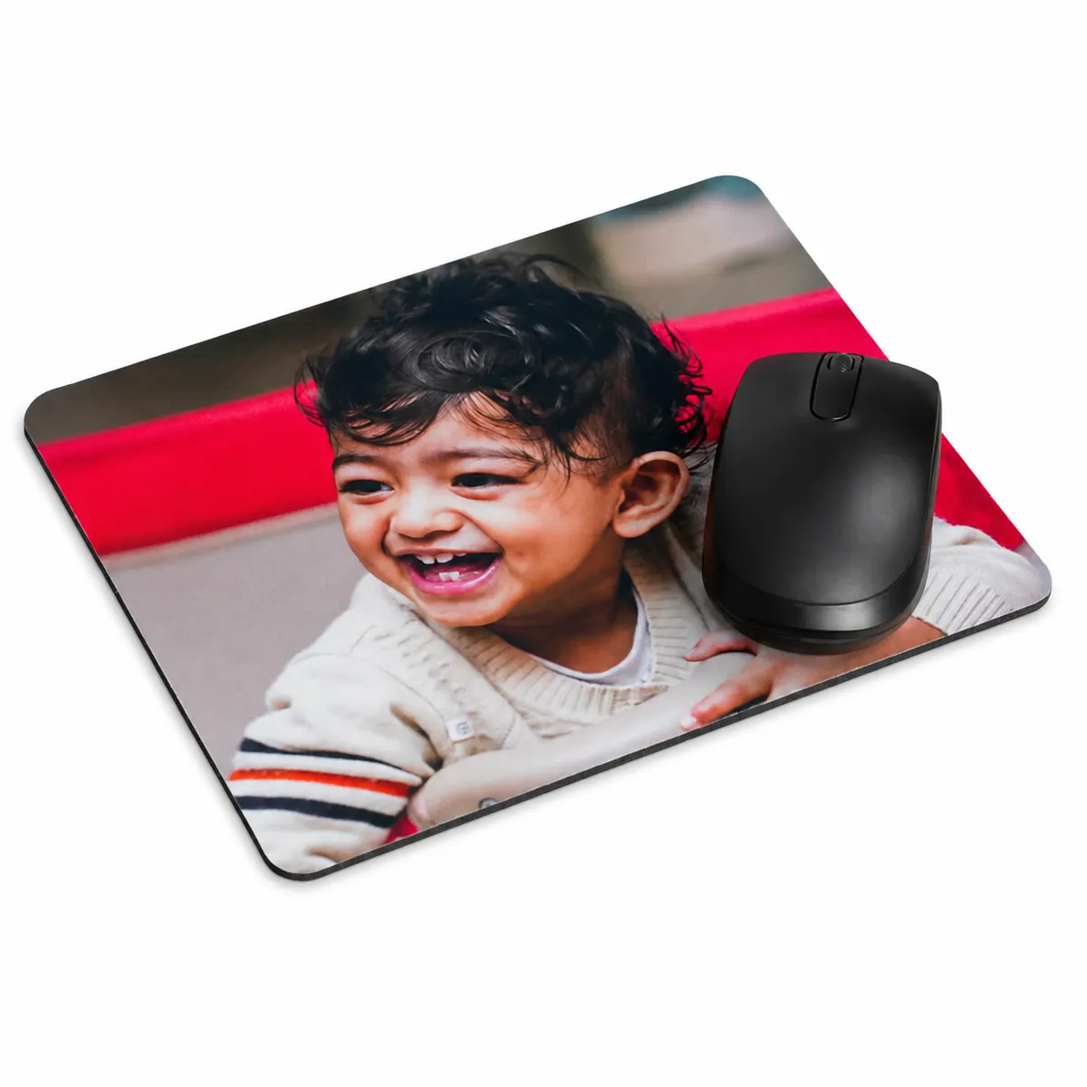 Custom mousepad on a white studio background